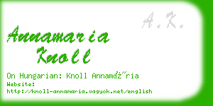 annamaria knoll business card